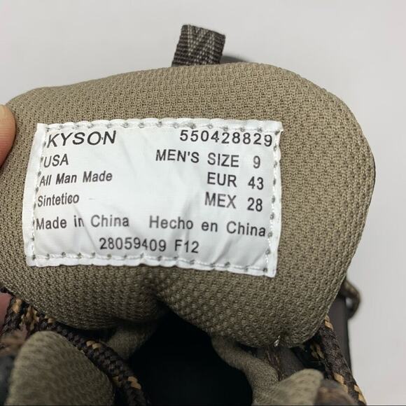 Wrangler Kyson Lace Up Mid Hiking Work Boot Brown Mens Size 9 - Picture 8 of 8